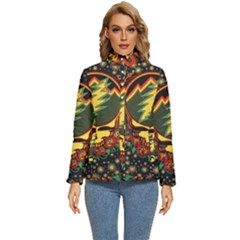 Grateful Dead Scarlet Fire Women s Puffer Bubble Jacket Coat by Perong