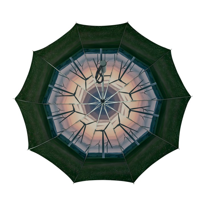 Wind Giants At Twilight Automatic Folding Umbrella with Case (Large)