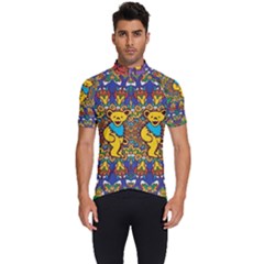 Dead Dancing Bears Grateful Dead Pattern Men s Short Sleeve Cycling Jersey by Grandong