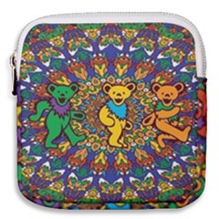 Dead Dancing Bears Grateful Dead Pattern Mini Square Pouch by Grandong