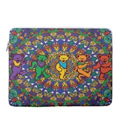 Dead Dancing Bears Grateful Dead Pattern 15  Vertical Laptop Sleeve Case With Pocket by Grandong