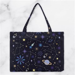 Starry Night  Space Constellations  Stars  Galaxy  Universe Graphic  Illustration Medium Tote Bag by Grandong