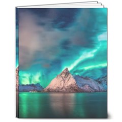 Amazing Aurora Borealis Colors 8  X 10  Softcover Notebook by Grandong