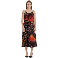 Dragon Casual Spaghetti Strap Midi Dress by Ndabl3x