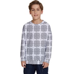 Abstract Pattern Texture Background Art Kids  Crewneck Sweatshirt by Perong