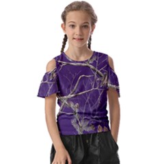 Realtree Camo Purple Pink Realtree Camo Kids  Butterfly Cutout T-shirt by Perong