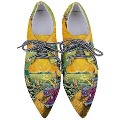 Grateful Dead Golden Road Pointed Oxford Shoes by Bedest