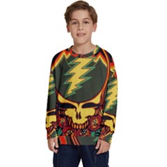 Grateful Dead Steal Your Face Deadhead Hippie Logo Music Kids  Crewneck Sweatshirt by Perong