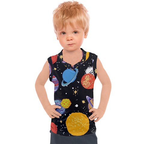 Space Galaxy Art Cute Art Kids  Sport Tank Top by Perong