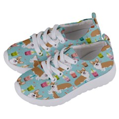 Corgi Boba Tea Bubble Tea Kawaii Food Welsh Corgis Dog Pattern Kids  Lightweight Sports Shoes by Perong