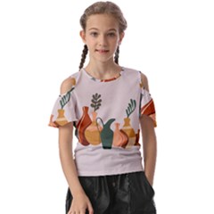 Drawing Botanical Kids  Butterfly Cutout T-shirt by Perong