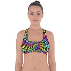 3d Grateful Dead 90 s Neon Dancing Bears Cross Back Hipster Bikini Top  by Perong