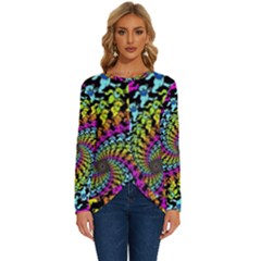 3d Grateful Dead 90 s Neon Dancing Bears Long Sleeve Crew Neck Pullover Top by Perong