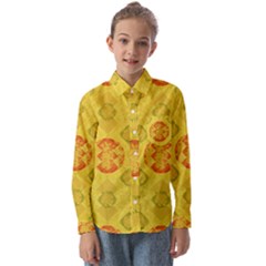 Art Pattern Design Background Kids  Long Sleeve Shirt by Perong