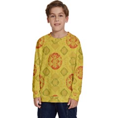 Art Pattern Design Background Kids  Crewneck Sweatshirt by Perong