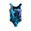 Nature Water Wave Architecture Kids  Frill Swimsuit View1