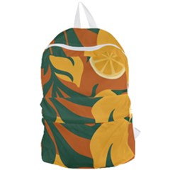 Lemon Citrus Fruit Summer Painting Drawing Foldable Lightweight Backpack by Grandong