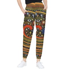 Swirl Vortex Emoji Cyclone Motion Art Women s Tapered Pants by Paksenen