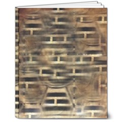 Textures Brown Wood 8  X 10  Softcover Notebook by anzea