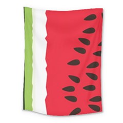 Watermelon Black Green Melon Red Medium Tapestry by Cemarart