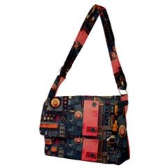 Tech Technology Pattern Full Print Messenger Bag (m) by Salmanaz77