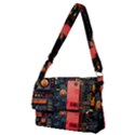 Tech Technology Pattern Full Print Messenger Bag (M) View1