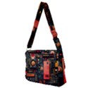 Tech Technology Pattern Full Print Messenger Bag (M) View2