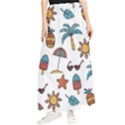 Summer Pineapple Fruit Tropical Maxi Chiffon Skirt View1