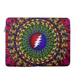 Grateful Dead Bear Pattern 15  Vertical Laptop Sleeve Case With Pocket by Maspions