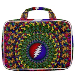 Grateful Dead Bear Pattern Travel Toiletry Bag With Hanging Hook by Maspions