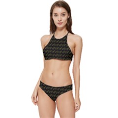 Fern Pattern 2 Black Banded Triangle Bikini Set by snowwhitegirl