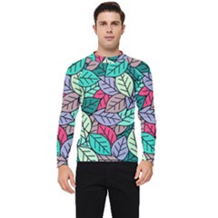 Pattern Leaves Background Nature Men s Long Sleeve Rash Guard by Proyonanggan