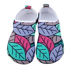 Pattern Leaves Background Nature Men s Sock-style Water Shoes by Proyonanggan