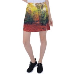 Forest Woods Autumn Nature Tennis Skirt by Proyonanggan