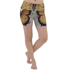 Butterflies Of Motivation Lightweight Velour Yoga Shorts by customfabrics