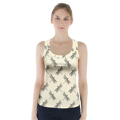 Dragonfy Insect Pattern Racer Back Sports Top by Maspions