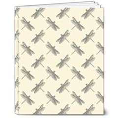 Dragonfy Insect Pattern 8  X 10  Hardcover Notebook by Maspions