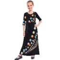 Ballons Night Party Kids  Quarter Sleeve Maxi Dress View1