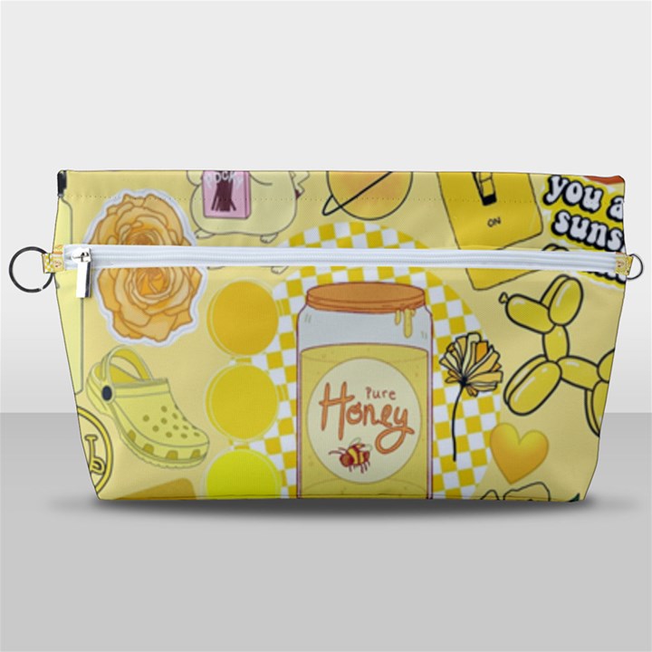 Marillo Pastel Zkt, Aesthetic, Stickers, Yellow Handbag Organizer