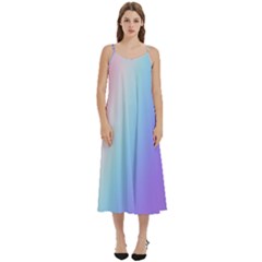 Pastel Rainbow, Color Casual Spaghetti Strap Midi Dress by kyorashop23