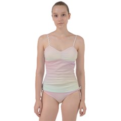 Rainbow Pastel, Purple, Gradient, Light, Led, Pink, Simple Sweetheart Tankini Set by kyorashop23