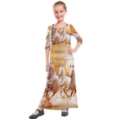 Seven Horses, Sun Kids  Quarter Sleeve Maxi Dress by kyorashop23