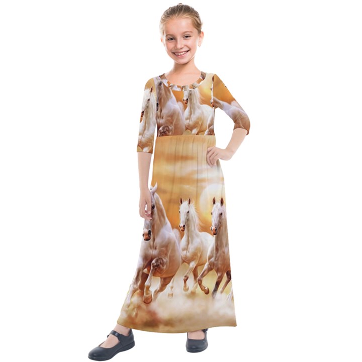 Seven Horses, Sun Kids  Quarter Sleeve Maxi Dress