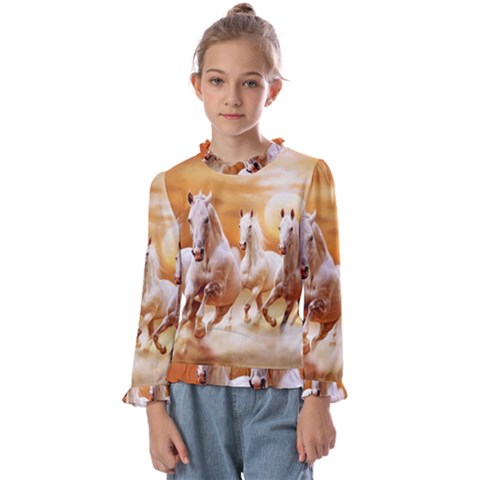 Seven Horses, Sun Kids  Frill Detail T-shirt by kyorashop23