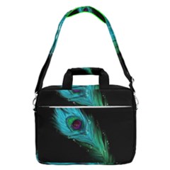 Shree Krishna, Feather, Lord, Rainbows Macbook Pro 15  Shoulder Laptop Bag by kyorashop23