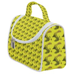 Fern Pattern 2 Yellow Satchel Handbag by snowwhitegirl