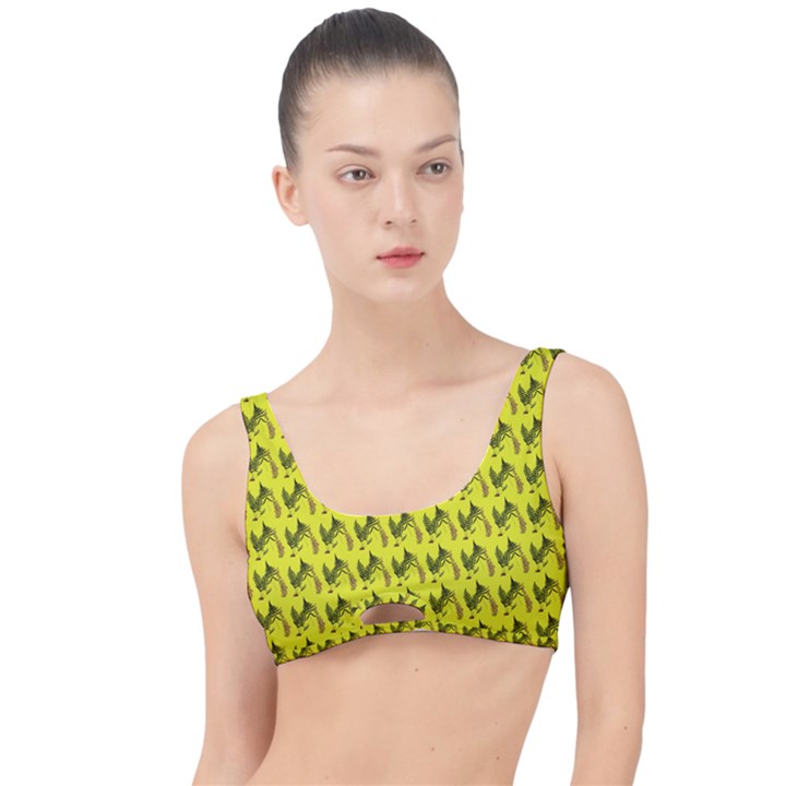 Fern Pattern 2 Yellow The Little Details Bikini Top