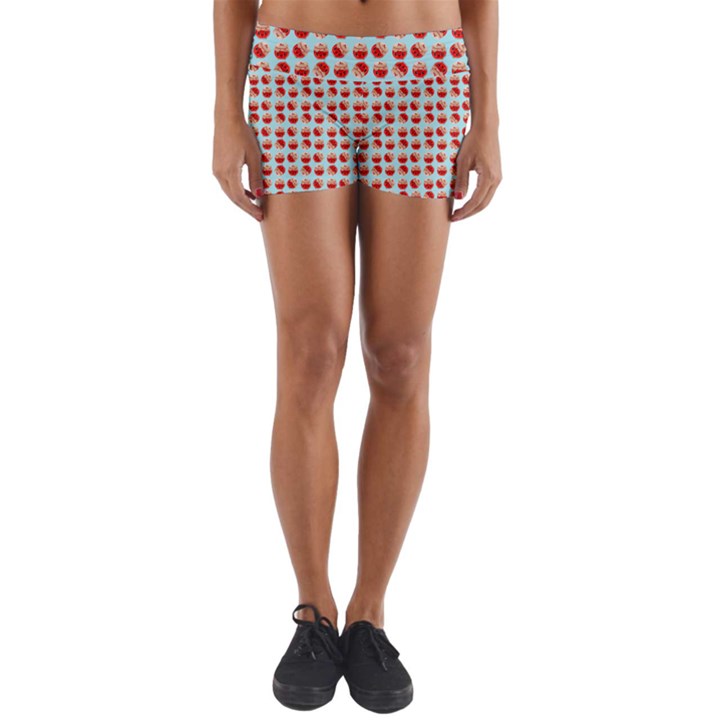 Kawaii Jam Pattern Aqua Yoga Shorts