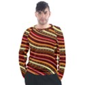 Waves Pattern Abstract Neutrals Men s Long Sleeve Raglan T-Shirt View1