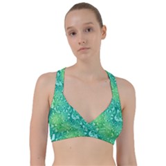 Retro Flower Pattern Design Batik Sweetheart Sports Bra by Posterlux